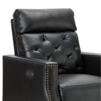 Fauteuil inclinable électrique Alina 31,50 pouces de large en cuir véritable avec port USB, lot de 2