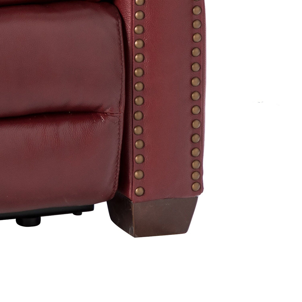 Fauteuil inclinable électrique Alina 31,50 pouces de large en cuir véritable avec port USB, lot de 2