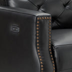 Fauteuil inclinable électrique Alina 31,50 pouces de large en cuir véritable avec port USB, lot de 2