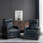 Fauteuil inclinable électrique Alina 31,50 pouces de large en cuir véritable avec port USB, lot de 2