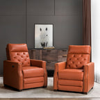 Fauteuil inclinable électrique Alina 31,50 pouces de large en cuir véritable avec port USB, lot de 2