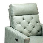 Fauteuil inclinable électrique Alina 31,50 pouces en cuir véritable avec port USB