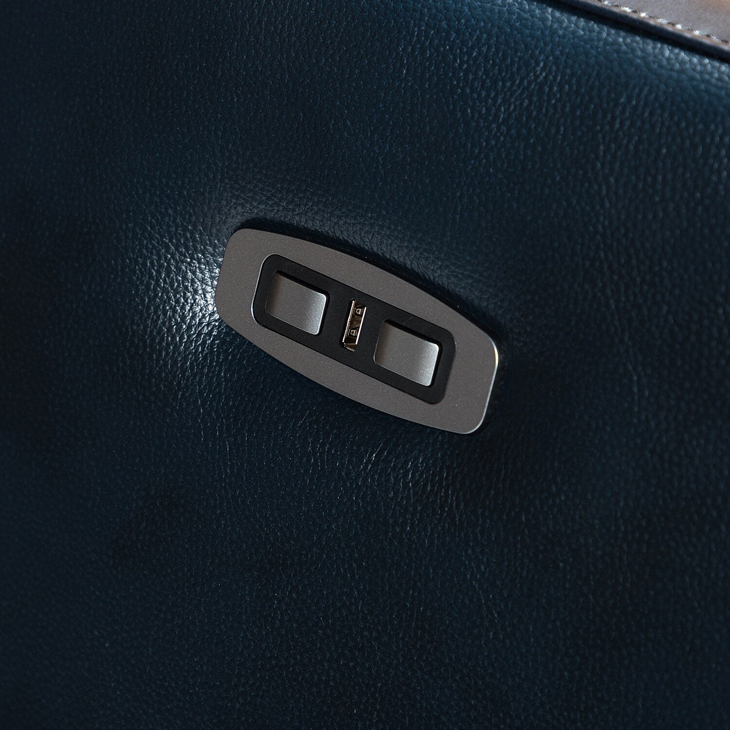 Fauteuil inclinable électrique Alina 31,50 pouces en cuir véritable avec port USB