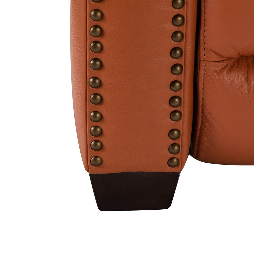 Fauteuil inclinable électrique Alina 31,50 pouces en cuir véritable avec port USB