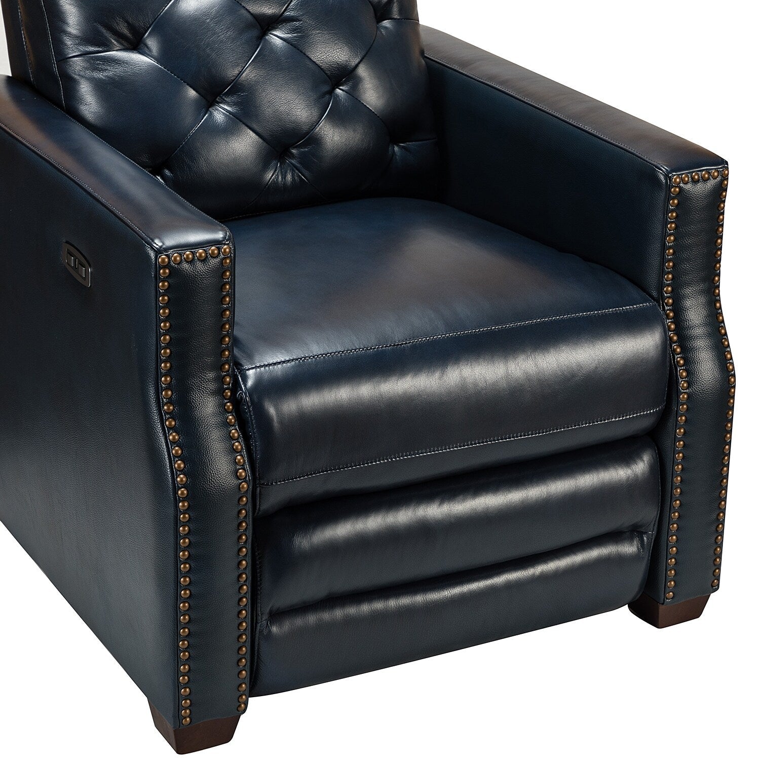 Fauteuil inclinable électrique Alina 31,50 pouces en cuir véritable avec port USB