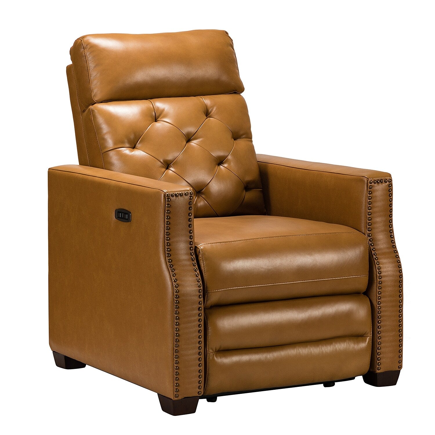 Fauteuil inclinable électrique Alina 31,50 pouces en cuir véritable avec port USB