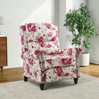 Fauteuil inclinable Alisa 35 po de largeur en cuir végétalien et lin