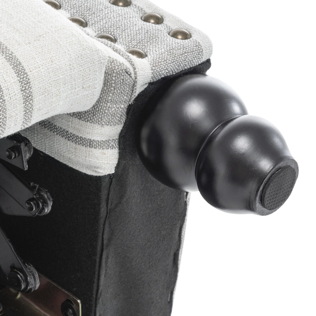 Fauteuil inclinable Alisa 35 po de largeur en cuir végétalien et lin