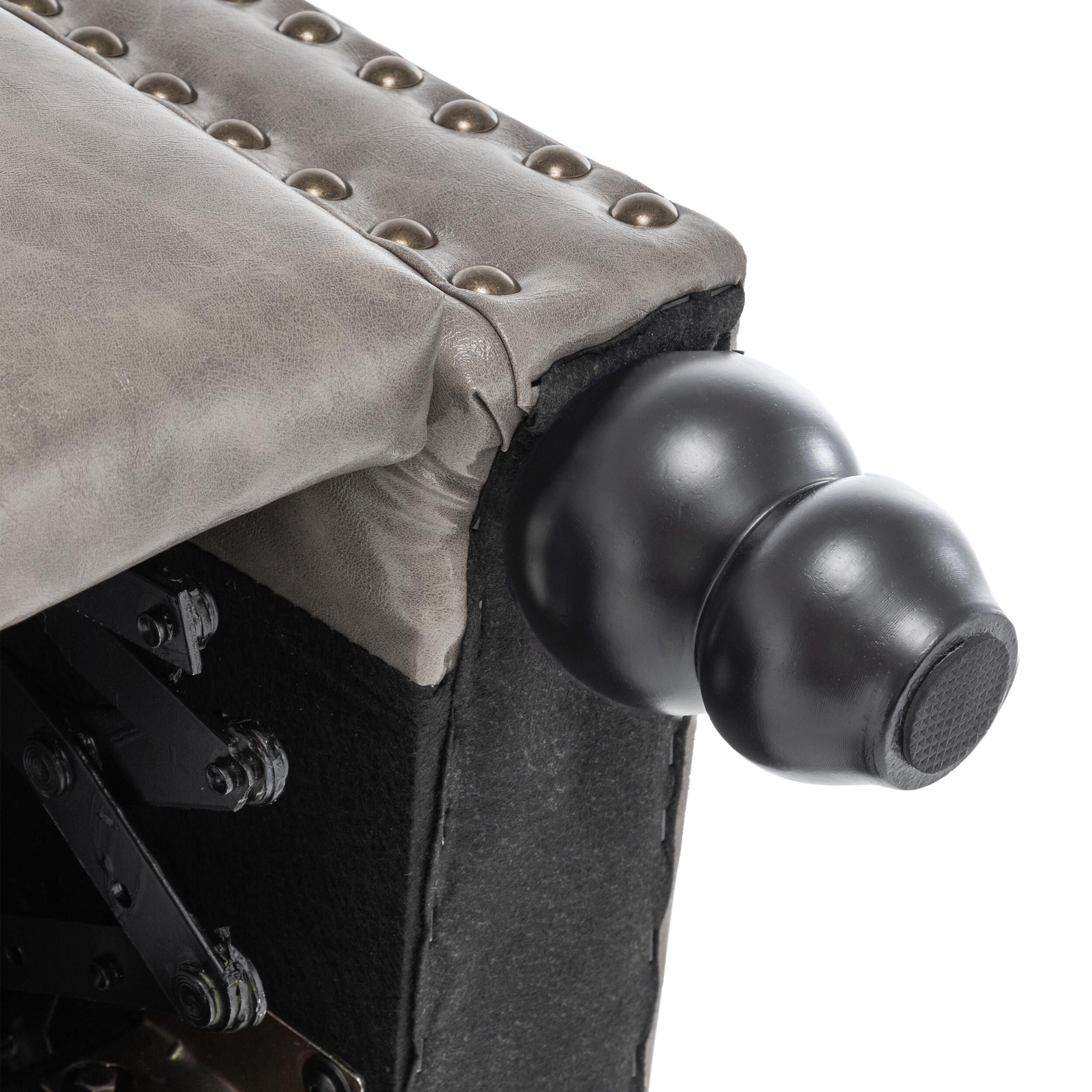 Fauteuil inclinable Alisa 35 po de largeur en cuir végétalien et lin