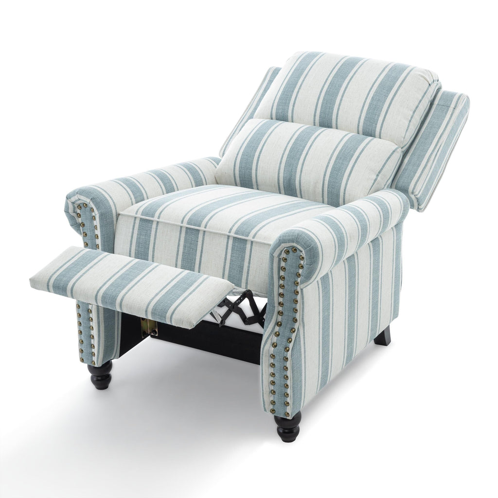 Fauteuil inclinable Alisa 35 po de largeur en cuir végétalien et lin