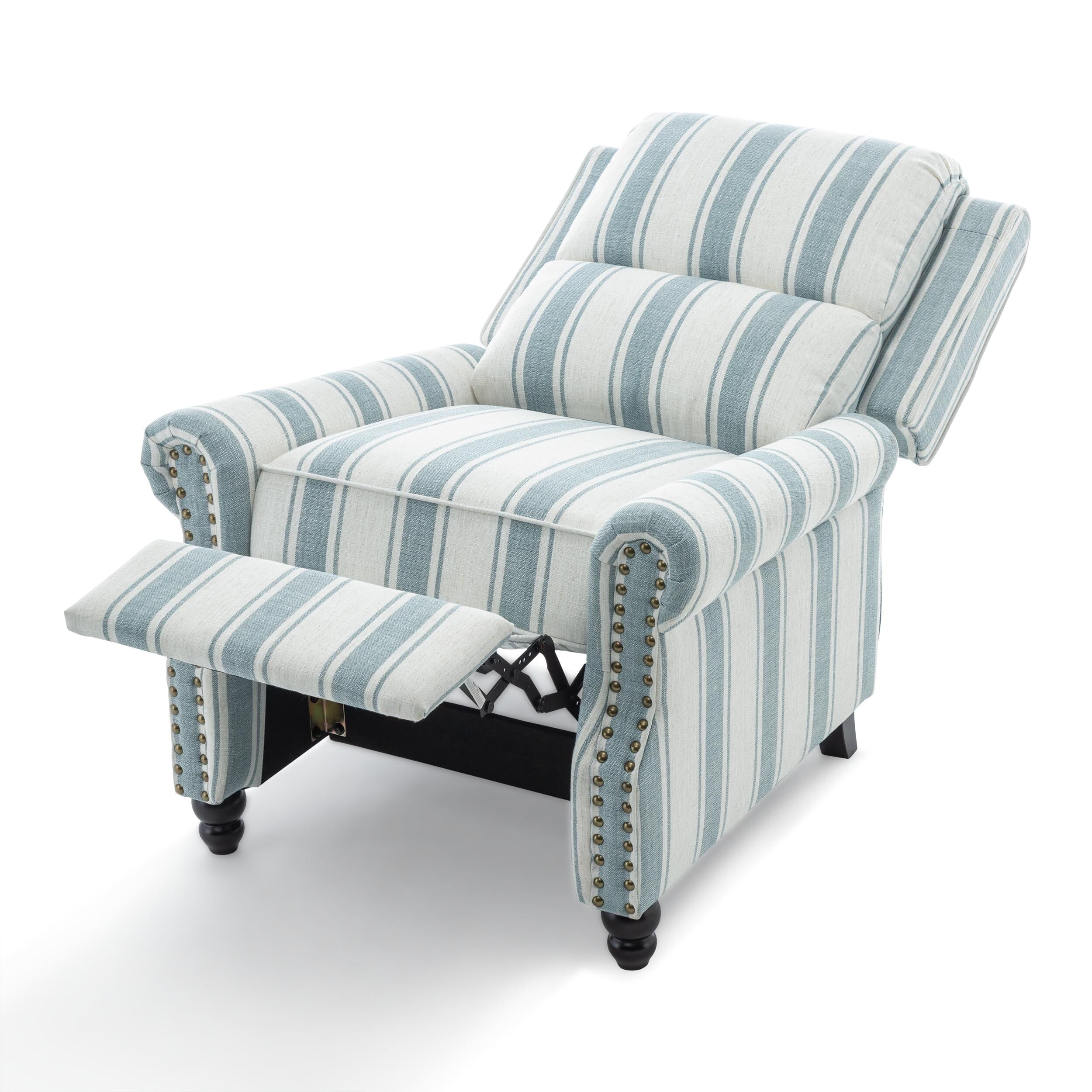 Fauteuil inclinable Alisa 35 po de largeur en cuir végétalien et lin