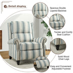 Fauteuil inclinable Alisa 35 po de largeur en cuir végétalien et lin