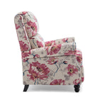 Fauteuil inclinable Alisa 35 po de largeur en cuir végétalien et lin