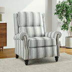 Fauteuil inclinable Alisa 35 po de largeur en cuir végétalien et lin