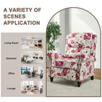 Fauteuil inclinable Alisa 35 po de largeur en cuir végétalien et lin