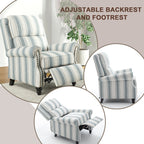 Fauteuil inclinable Alisa 35 po de largeur en cuir végétalien et lin