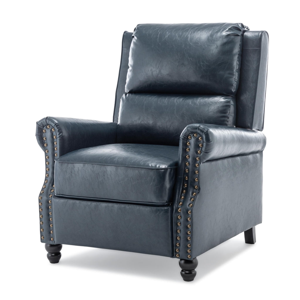 Fauteuil inclinable Alisa 35 po de largeur en cuir végétalien et lin