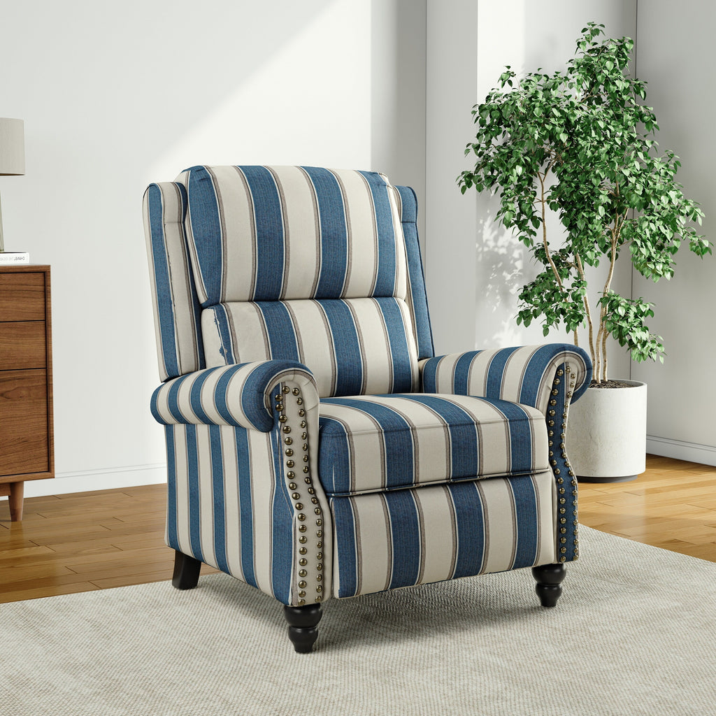 Fauteuil inclinable Alisa 35 po de largeur en cuir végétalien et lin