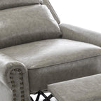 Fauteuil inclinable Alisa 35 po de largeur en cuir végétalien et lin