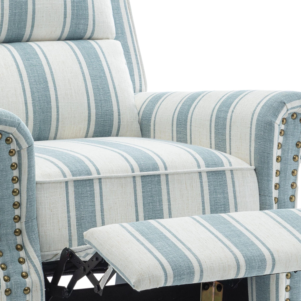 Fauteuil inclinable Alisa 35 po de largeur en cuir végétalien et lin