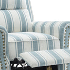 Fauteuil inclinable Alisa 35 po de largeur en cuir végétalien et lin