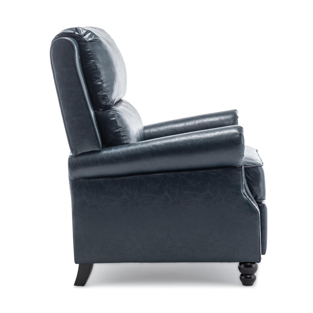 Fauteuil inclinable Alisa 35 po de largeur en cuir végétalien et lin