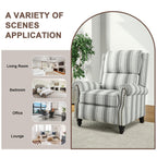 Fauteuil inclinable Alisa 35 po de largeur en cuir végétalien et lin