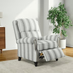 Fauteuil inclinable Alisa 35 po de largeur en cuir végétalien et lin