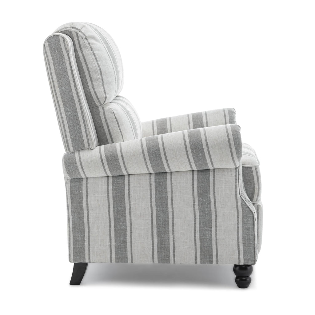 Fauteuil inclinable Alisa 35 po de largeur en cuir végétalien et lin