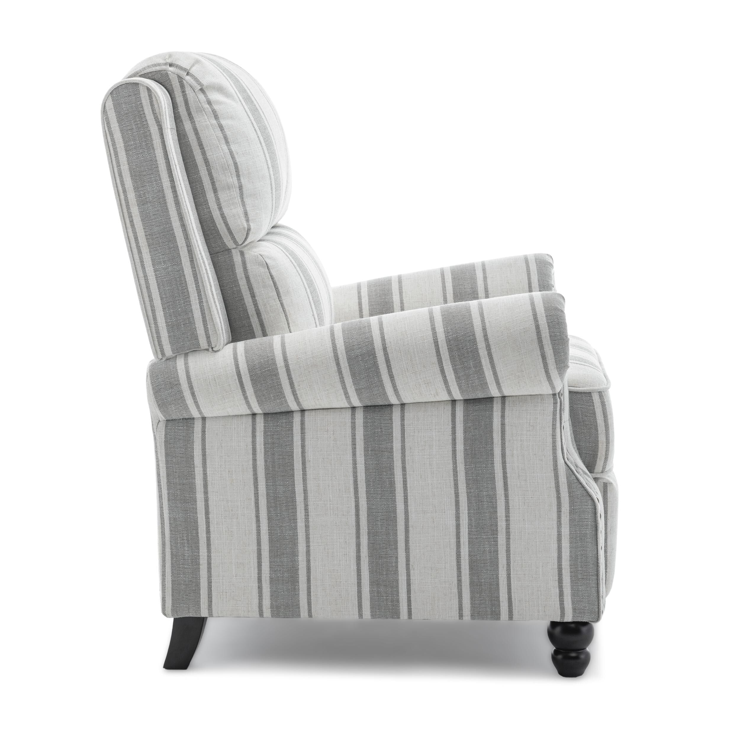 Fauteuil inclinable Alisa 35 po de largeur en cuir végétalien et lin