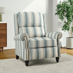 Fauteuil inclinable Alisa 35 po de largeur en cuir végétalien et lin