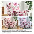 Fauteuil inclinable Alisa 35 po de largeur en cuir végétalien et lin