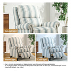 Fauteuil inclinable Alisa 35 po de largeur en cuir végétalien et lin