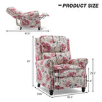 Fauteuil inclinable Alisa 35 po de largeur en cuir végétalien et lin