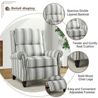 Fauteuil inclinable Alisa 35 po de largeur en cuir végétalien et lin