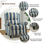 Fauteuil inclinable Alisa 35 po de largeur en cuir végétalien et lin