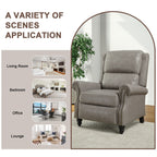 Fauteuil inclinable Alisa 35 po de largeur en cuir végétalien et lin