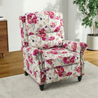 Fauteuil inclinable Alisa 35 po de largeur en cuir végétalien et lin