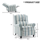 Fauteuil inclinable Alisa 35 po de largeur en cuir végétalien et lin