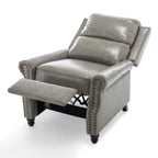 Fauteuil inclinable Alisa 35 po de largeur en cuir végétalien et lin