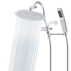 Pommeau de douche à effet pluie haute pression tout en métal de 10 pouces avec pommeau combiné à main