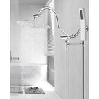 Pommeau de douche à effet pluie haute pression tout en métal de 10 pouces avec pommeau combiné à main