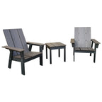 Ensemble de 3 chaises Adirondack Layton en polystyrène toutes saisons