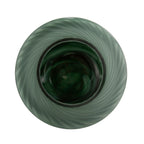 Vase tourbillon décoratif contemporain en verre vert givré d'Allan Andrews