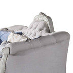 Canapé Ally, 7 coussins décoratifs, similicuir blanc os classique, 96 pouces