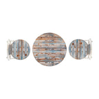 Ensemble bistrot intérieur/extérieur 3 pièces en bois et métal Alpine Corporation, table et chaises pliantes, sièges de patio