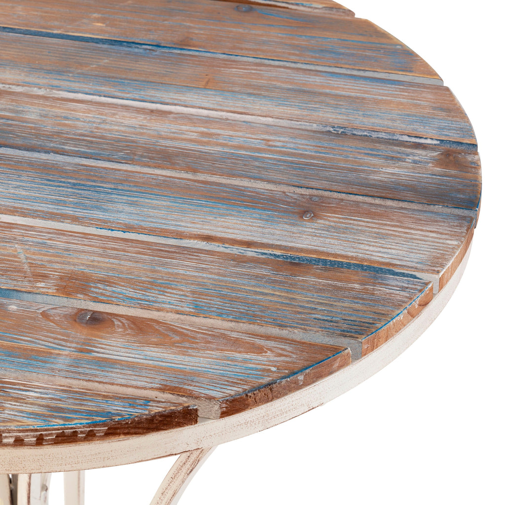 Ensemble bistrot intérieur/extérieur 3 pièces en bois et métal Alpine Corporation, table et chaises pliantes, sièges de patio