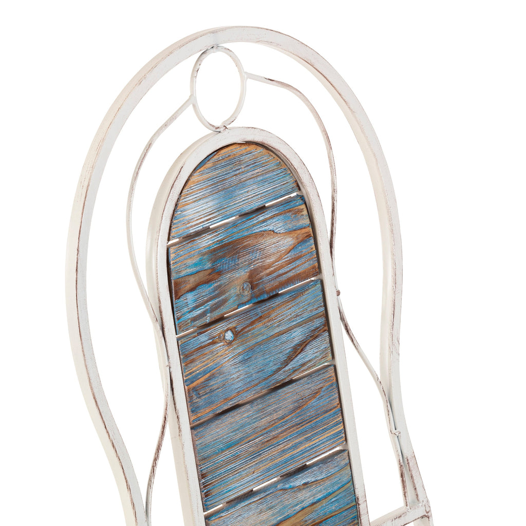 Ensemble bistrot intérieur/extérieur 3 pièces en bois et métal Alpine Corporation, table et chaises pliantes, sièges de patio