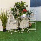 Ensemble bistrot intérieur/extérieur 3 pièces en bois et métal Alpine Corporation, table et chaises pliantes, sièges de patio