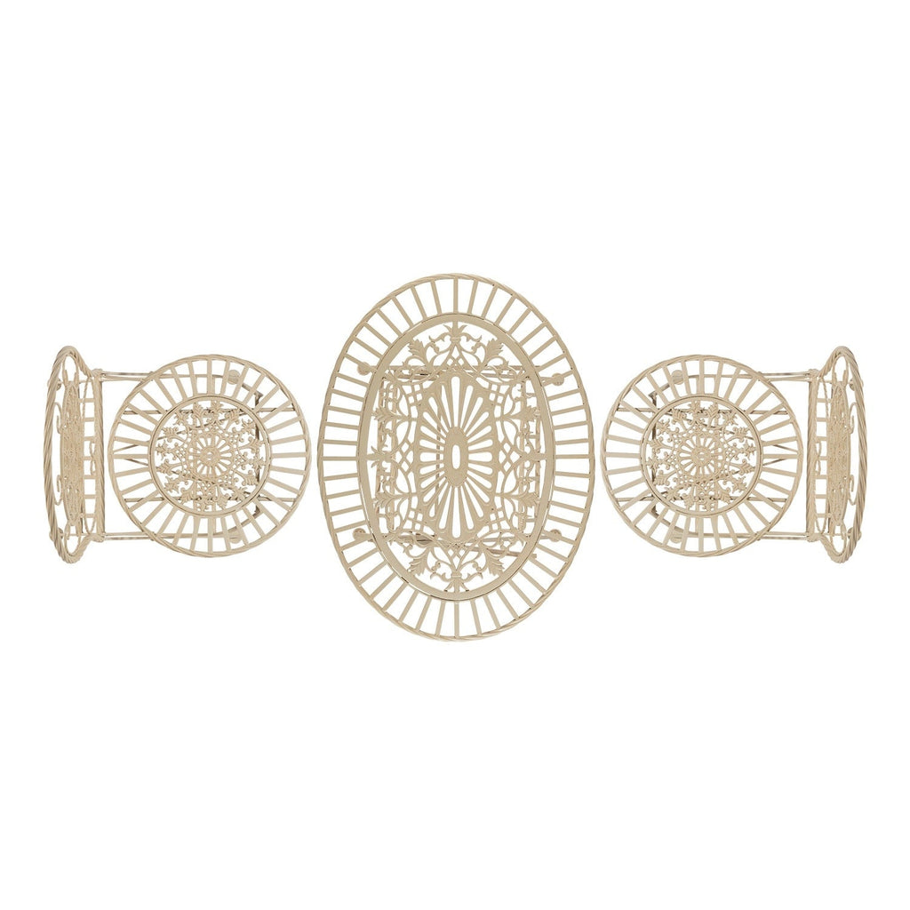 Ensemble bistrot intérieur/extérieur 3 pièces Alpine Corporation, table et chaises pliantes, blanc